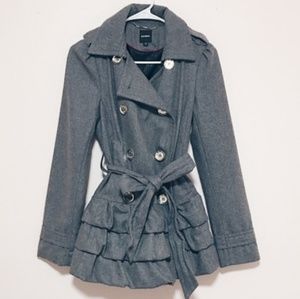 Express Ruffle Peacoat